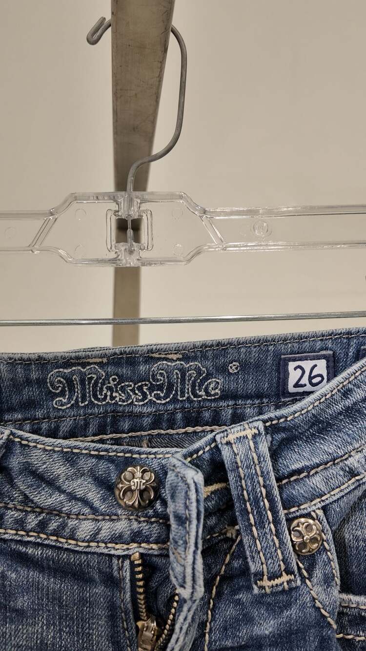 Miss Me Signature Bootcut Jeans Womens 26 Dark Wash Y2K - Picture 2 of 5